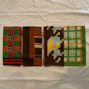 Lot of 4 new Italian Silk Scarves